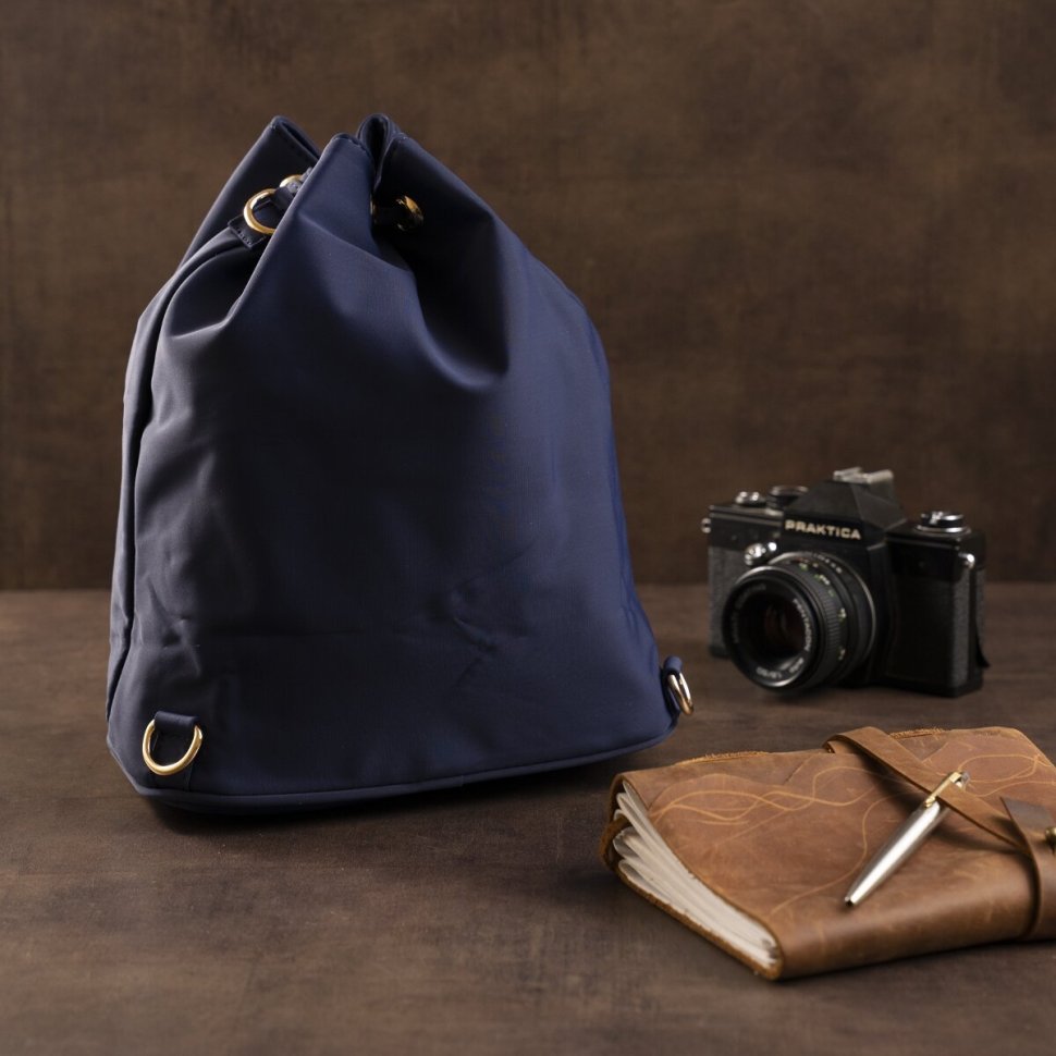 Оригінальна жіноча сумка - рюкзак синього кольору VINTAGE STYLE (14806)