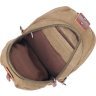 Оливковая мужская сумка-слинг через плечо из текстиля Vintage (2421254) - 4