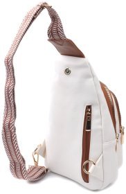 Модна жіноча слінг сумка зі шкірозамінника Vintage 22757 Білий