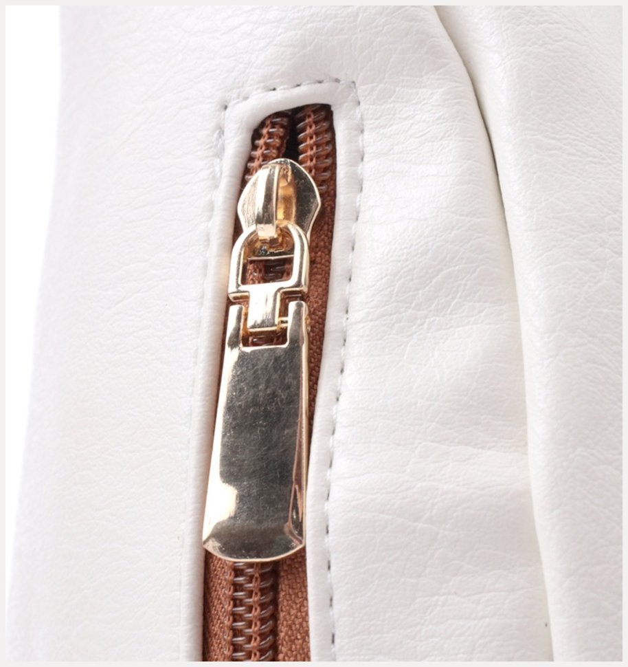 Модна жіноча слінг сумка зі шкірозамінника Vintage 22757 Білий фото №5 Модна жіноча слінг сумка зі шкірозамінника Vintage 22757 Білий modnotak фото №5