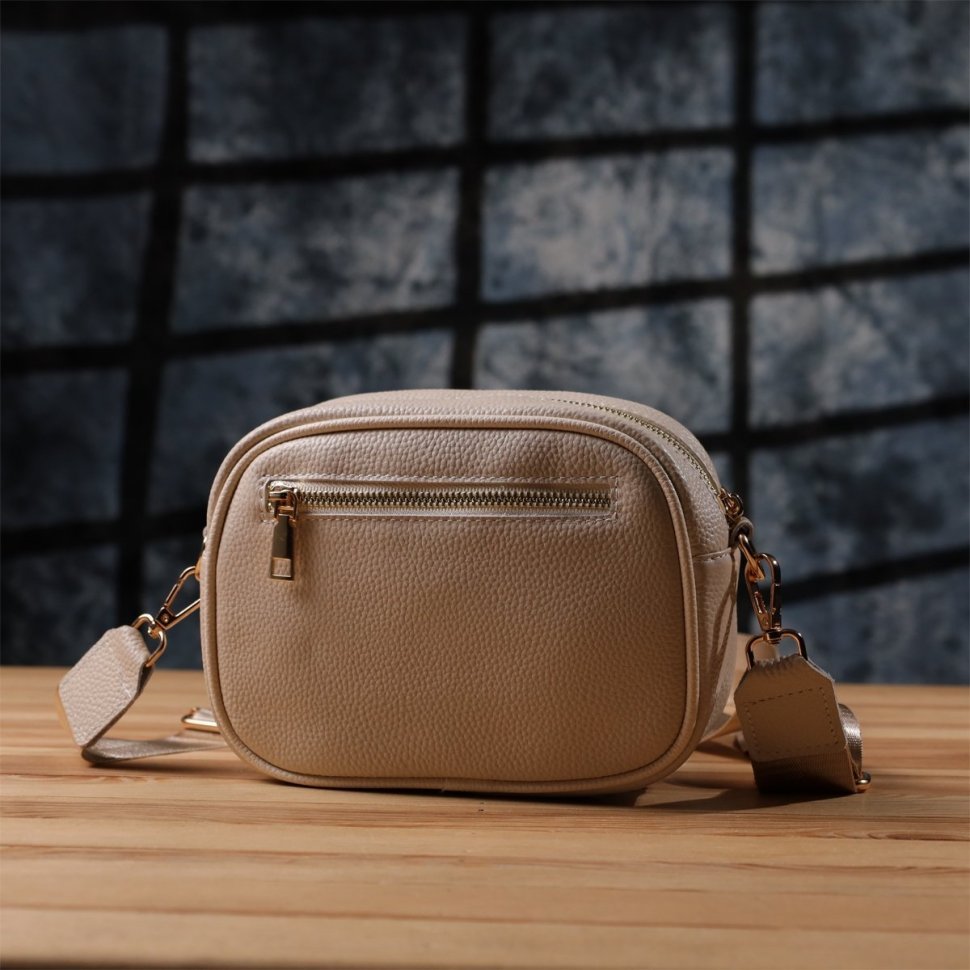 Стеганая женская сумка кросс-боди через плечо белого цвета Vintage 103157 modnotak фото №10