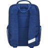 Шкільний текстильний рюкзак синього кольору з принтом на два відділення Bagland 53157 - 3