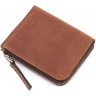 Вантажний гаманець коньячного кольору з вінтажній шкіри Grande Pelle (13307) - 3