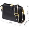 Женская сумка-кроссбоди на три отделения из натуральной кожи черного цвета Vintage (2422107) - 10