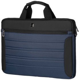 Сумка на каждый день из водоотталкивающего нейлона с отделением для ноутбука до 16" 2E Practic сине-черного цвета 103457