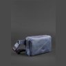 Стильная поясная сумка из натуральной синей кожи BlankNote Dropbag Mini (12628) - 4