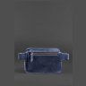 Стильная поясная сумка из натуральной синей кожи BlankNote Dropbag Mini (12628) - 5