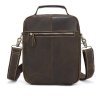 Чоловіча сумка-барсетка з vintage шкіри коричневого кольору з ручкою і знімним ременем Tiding Bag (21561) - 2