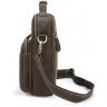 Мужская сумка-барсетка из винтажной кожи коричневого цвета с ручкой и съемным ремнем Tiding Bag (21561) - 3