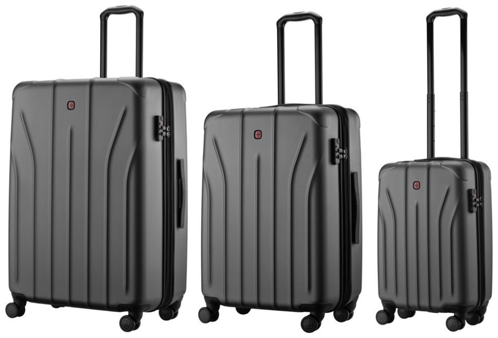 Набір валіз Wenger, Oryson 3 в 1, (S,M,L), пластик, 4 колеса, сірий modnotak фото №2