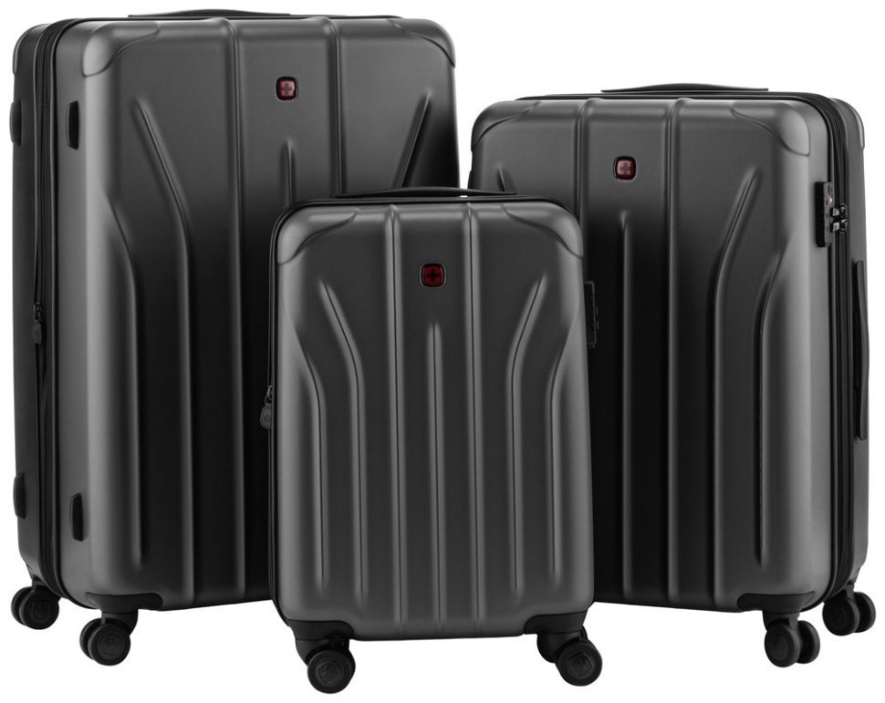 Набір валіз Wenger, Oryson 3 в 1, (S,M,L), пластик, 4 колеса, сірий modnotak фото №3