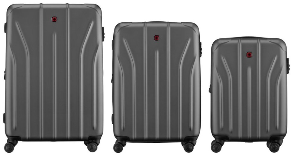 Набір валіз Wenger, Oryson 3 в 1, (S,M,L), пластик, 4 колеса, сірий modnotak фото №4