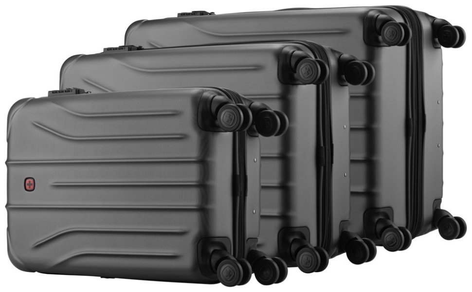 Набір валіз Wenger, Oryson 3 в 1, (S,M,L), пластик, 4 колеса, сірий modnotak фото №8