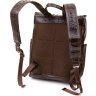 Коричневый кожаный рюкзак под рептилию Vintage (20430) - 2