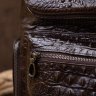 Коричневый кожаный рюкзак под рептилию Vintage (20430) - 8