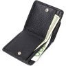 Жіночий гаманець із натуральної чорної шкіри з монетницею Tony Bellucci (2422040) - 3