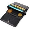 Женский кошелек из натуральной черной кожи с монетницей Tony Bellucci (2422040) - 4