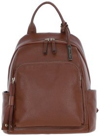 Рюкзак з натуральної шкіри флотар на 1 відділення для жінок Ashwood X37 коричневого кольору 94357