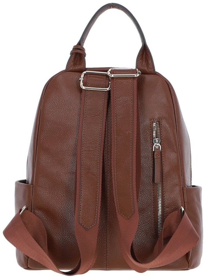 Рюкзак з натуральної шкіри флотар на 1 відділення для жінок Ashwood X37 коричневого кольору 94357 modnotak фото №3