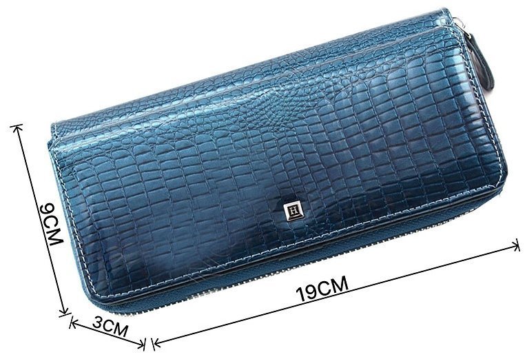 Кошелек лаковый на молнии с блоком под карточки H - Leather Accessories (17265) modnotak фото №3