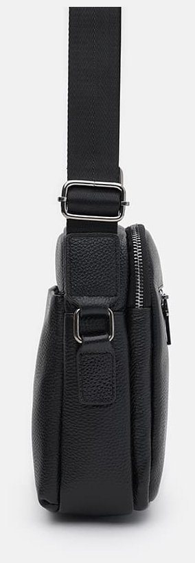 Качественная сумка планшет для мужчин из кожи флотар Borsa Leather 104557 черного цвета modnotak фото №4