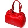 Большая горизонтальная женская сумка из натуральной красной кожи с ручками KARYA (2420843) - 1