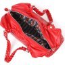 Велика горизонтальна жіноча сумка з натуральної червоної шкіри з ручками KARYA (2420843) - 5