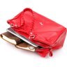 Велика горизонтальна жіноча сумка з натуральної червоної шкіри з ручками KARYA (2420843) - 8