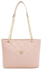 Стильная женская сумка из качественного кожзама розового цвета Monsen 94657