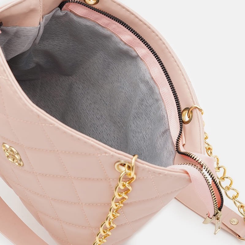 Стильная женская сумка из качественного кожзама розового цвета Monsen 94657 фото №5 Стильная женская сумка из качественного кожзама розового цвета Monsen 94657 modnotak фото №5