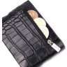 Мужской кошелек с зажимом для купюр из натуральной фактурной кожи под крокодила KARYA (2421043) - 7
