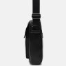 Чоловіча шкіряна чорна сумка-барсетка середнього розміру з ручкою Keizer (21355) - 4