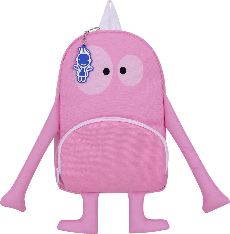 Дитячий рюкзак рожевого кольору з текстилю Monster - Bagland (55557)