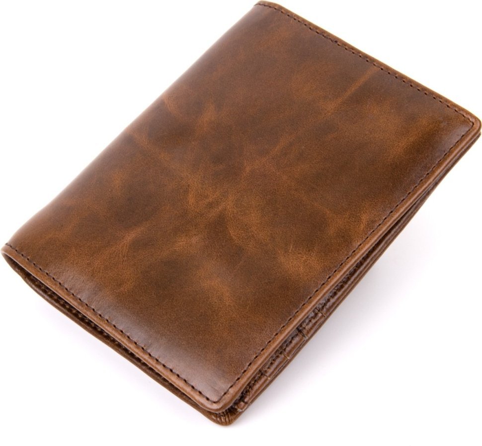 Повсякденне чоловіче портмоне з вінтажної шкіри коричневого забарвлення Vintage (2420432)