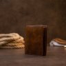 Повседневное мужское портмоне из винтажной кожи коричневого окраса Vintage (2420432) - 5