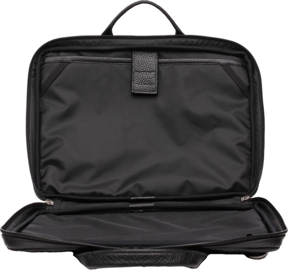 Черная кожаная сумка для ноутбука 13 дюймов с ручками Issa Hara (21161)