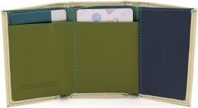 Светлый женский кошелек миниатюрного размера из натуральной кожи ST Leather 1767257