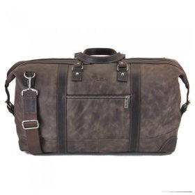 Дорожная сумка коричневого цвета из натуральной качественной кожи Tom Stone (12172)