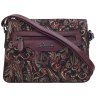 Женская кожаная сумка через плечо с узором цветов Desisan 107857 бордового цвета фото №1 Женская кожаная сумка через плечо с узором цветов Desisan 107857 бордового цвета modnotak фото - 1