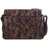 Женская кожаная сумка через плечо с узором цветов Desisan 107857 бордового цвета фото №4 Женская кожаная сумка через плечо с узором цветов Desisan 107857 бордового цвета modnotak фото - 4