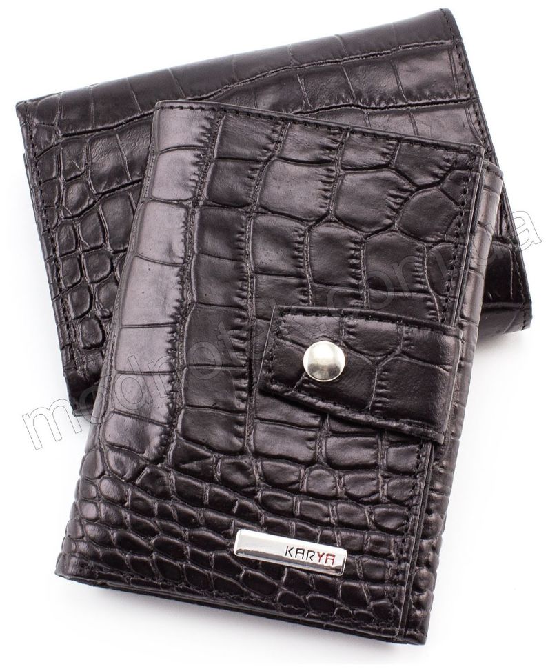 Женский маленький кошелек с тиснением под рептилию KARYA (1149-53) фото №1 Женский маленький кошелек с тиснением под рептилию KARYA (1149-53) modnotak фото №1