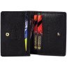 Картхолдер из натуральной кожи флотар черного цвета на кнопке Hammonds Flycatcher CC606 с RFID защитой 107957 modnotak фото - 2