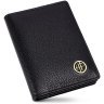 Картхолдер из натуральной кожи флотар черного цвета на кнопке Hammonds Flycatcher CC606 с RFID защитой 107957 modnotak фото - 5