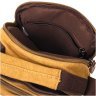 Маленькая мужская сумка-барсетка из плотного текстиля песочного цвета Vintage 2422222 - 5