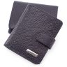 Компактный кожаный кошелек темно-синего цвета KARYA (0952-44) - 1