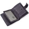 Компактный кожаный кошелек темно-синего цвета KARYA (0952-44) - 6