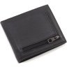 Маленькое мужское портмоне из натуральной кожи черного цвета с зажимом для купюр Marco Coverna 68657 - 3