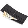 Маленькое мужское портмоне из натуральной кожи черного цвета с зажимом для купюр Marco Coverna 68657 - 5