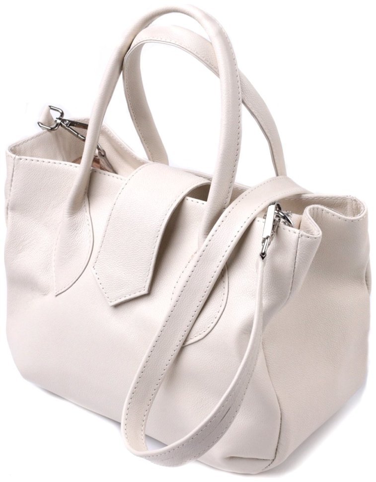 Элегантная женская сумка из натуральной кожи Shvigel 2422830 Бежевая фото №1 Элегантная женская сумка из натуральной кожи Shvigel 2422830 Бежевая modnotak фото №1