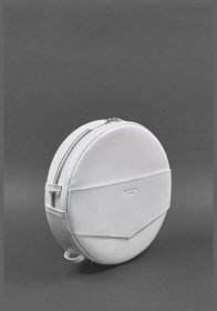 Біла жіноча шкіряна сумка-рюкзак круглої форми BlankNote Maxi 78857